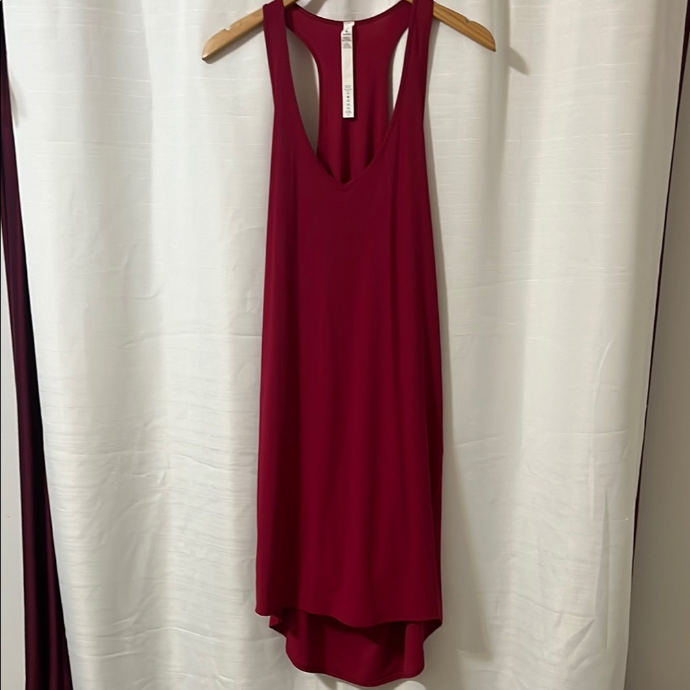 Lululemon Athletica Red High-Low Halter Sundress